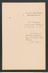 k.k. naturhistorisches Hofmuseum, Intendanzakten 1885-1896 (Hauer), Aktenzahl Z.480.d/1889, Seite 4
